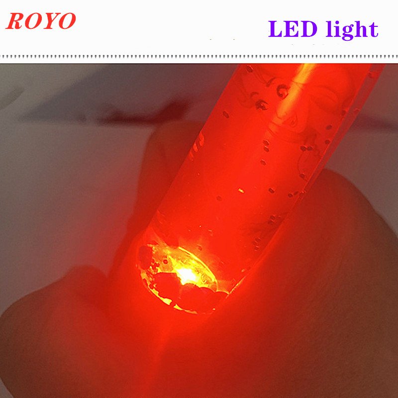 Factory custom logo liquid ball pen 2D 3D Promotional Advertising glitter floating ballpoint pen with LED light