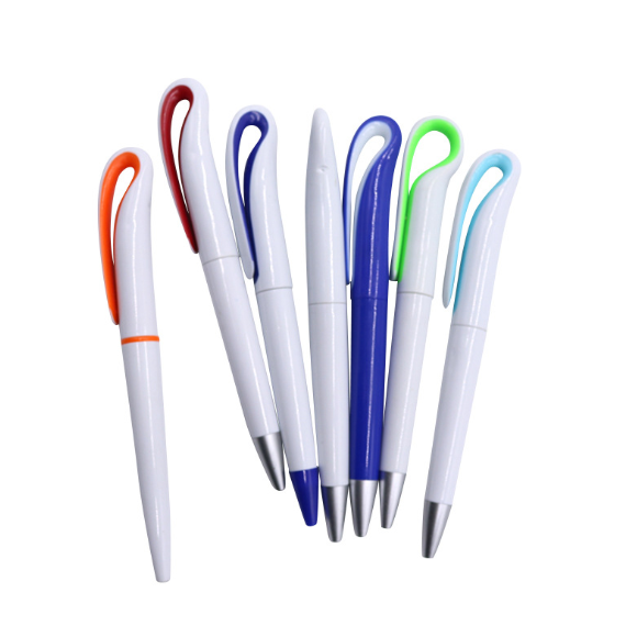 BECOL Promotional Unique Swan Shaped Ballpoint Pen Creative Twist Open Pen Plastic Ball Pen with Custom Logo