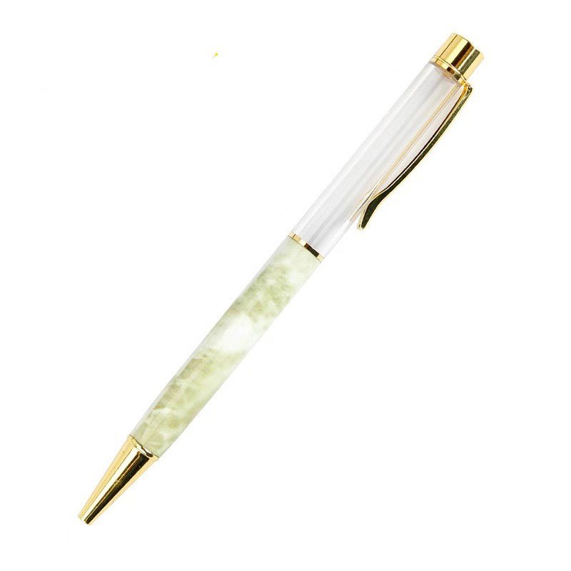 Japan DIY Glitter Empty Tube Ballpoint Pen Custom Metal Pen With Logo