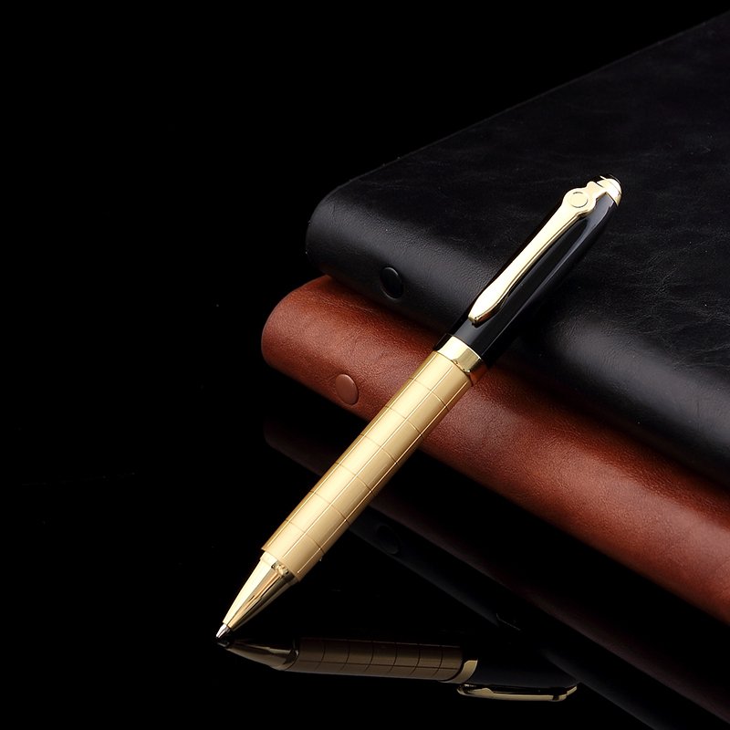 High Quality Fine Point Metal Ballpoint Pen Custom Logo Unique Design Mens Gold Color Pen