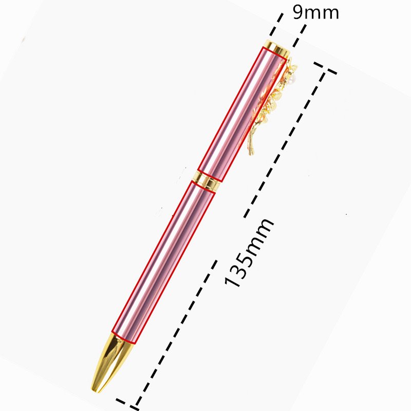 Flower Clip Beautiful Gift Gel Pen With Customized Logo Flower Diamond Metal Ballpoint Pen Personalized Luxury Ball Point