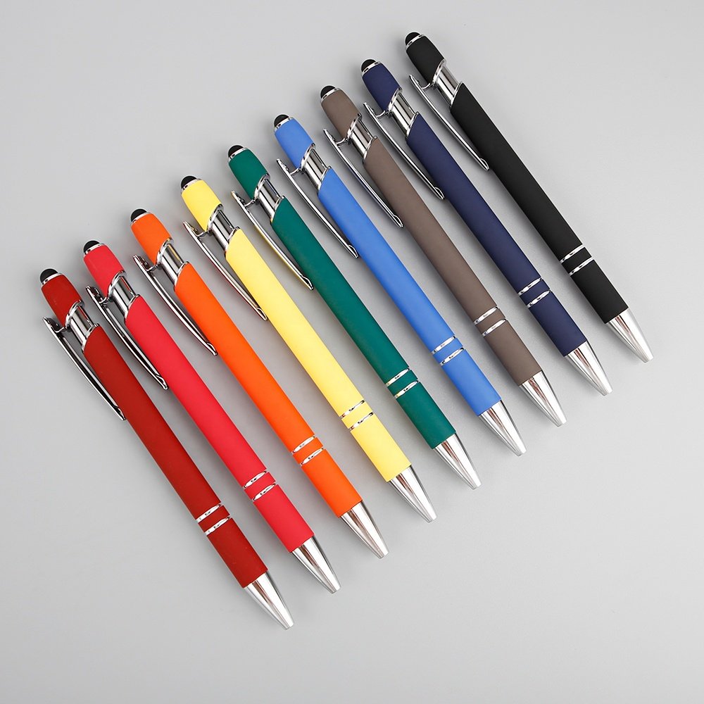 High Quality 2 In 1 Multifunction Touch Screen Stylus Ballpoint Pen with LOGO for Promotional Gift office supplies