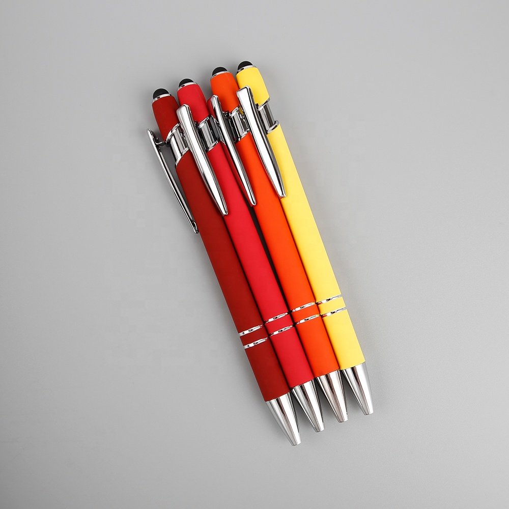 High Quality 2 In 1 Multifunction Touch Screen Stylus Ballpoint Pen with LOGO for Promotional Gift office supplies
