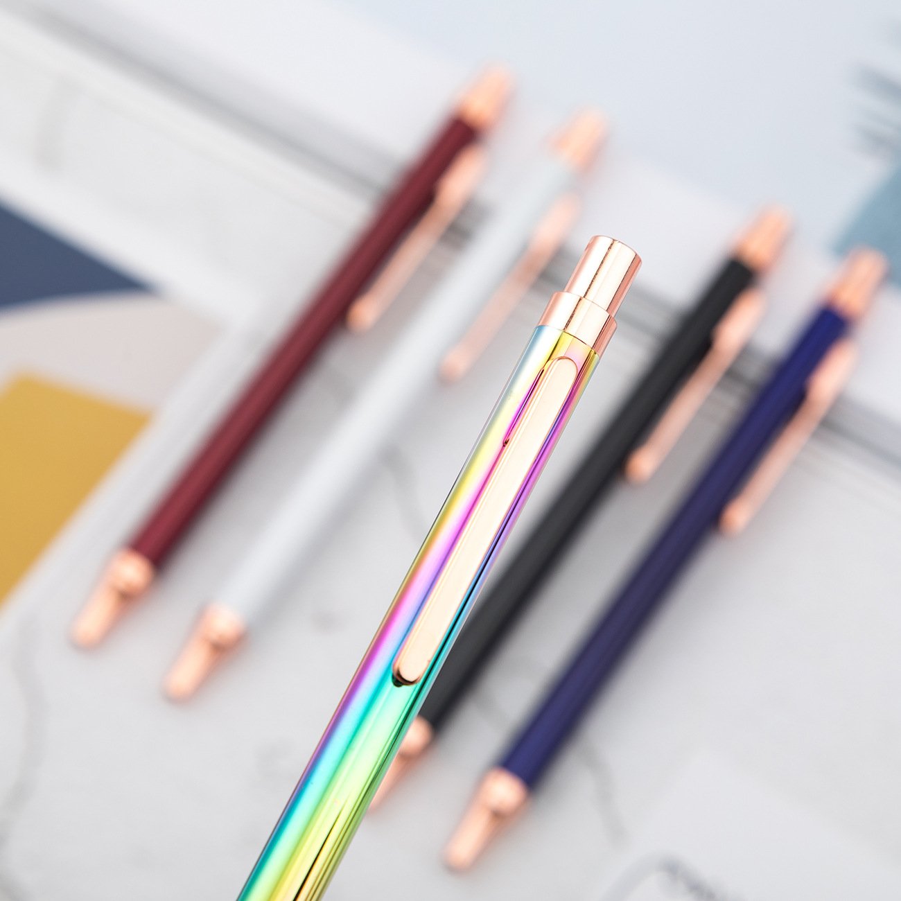 wholesale Aluminum rod pen Press the metal custom advertising ballpen promotion gift pen custom logo ballpoint pens