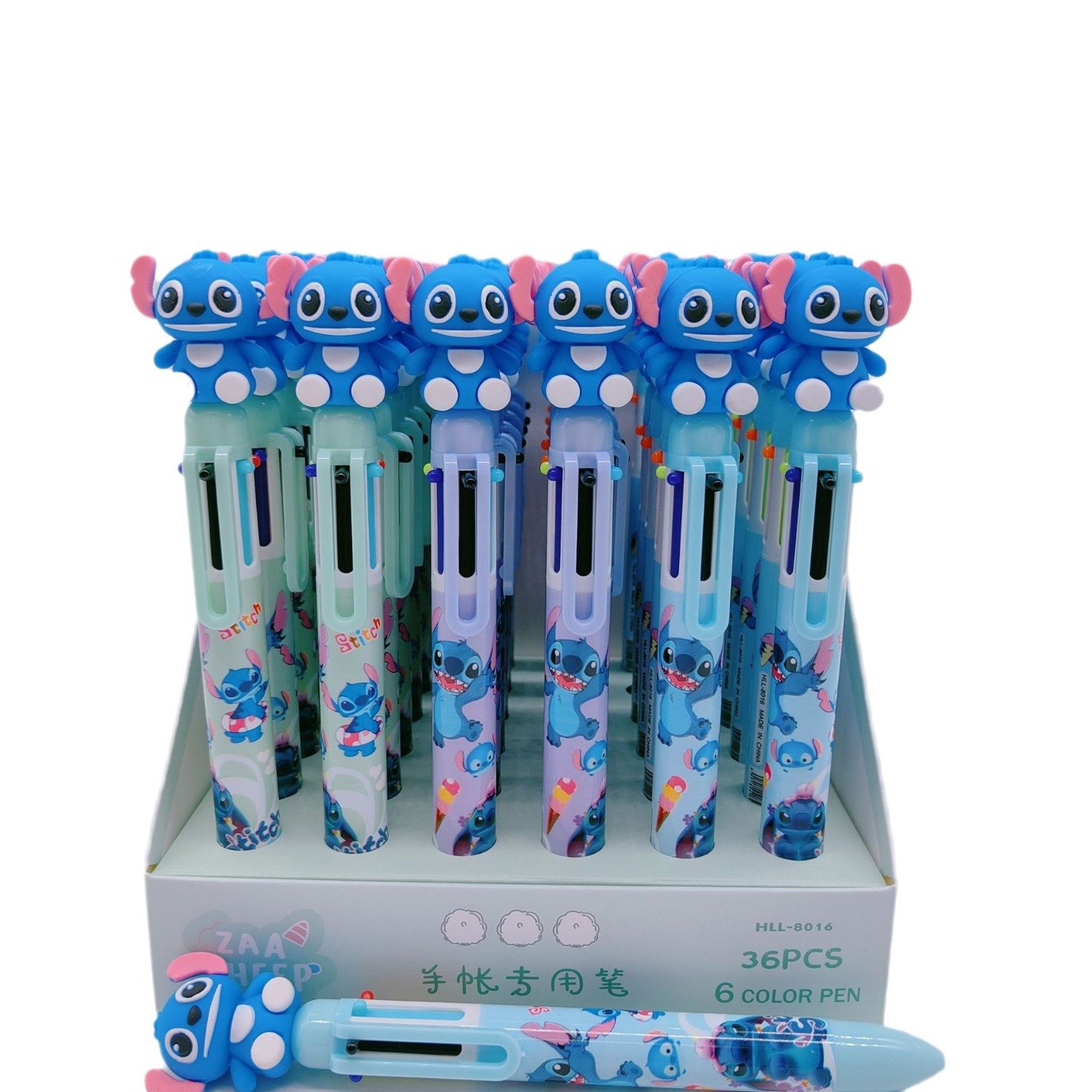 Cartoon Stitch StarCraft Baby 6-Color Pen Student Graffiti Multi Color Pen Writing Stationery Office Stationery