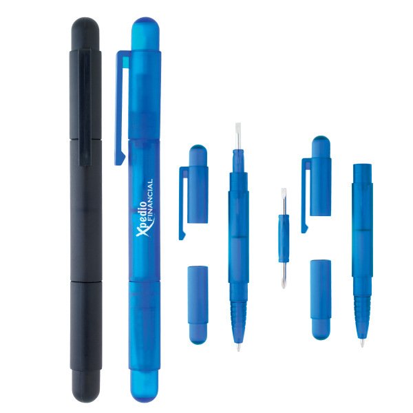 MEGA Promo Dual-Ended Multi-Functional Phillips/Slotted Screwdriver Repair Tool Plastic Pocket Ballpoint Pen