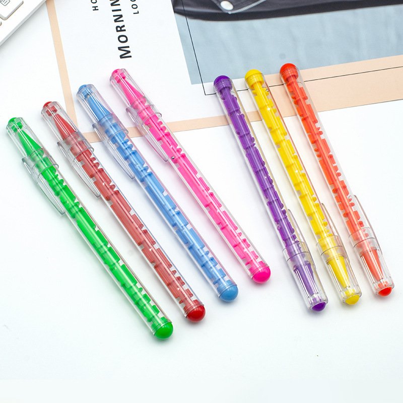 Wholesale Novelty 1.0mm Plastic Office Writing Instrument Labyrinth Puzzle Game Ballpoint Pen Advertising Gift Pen