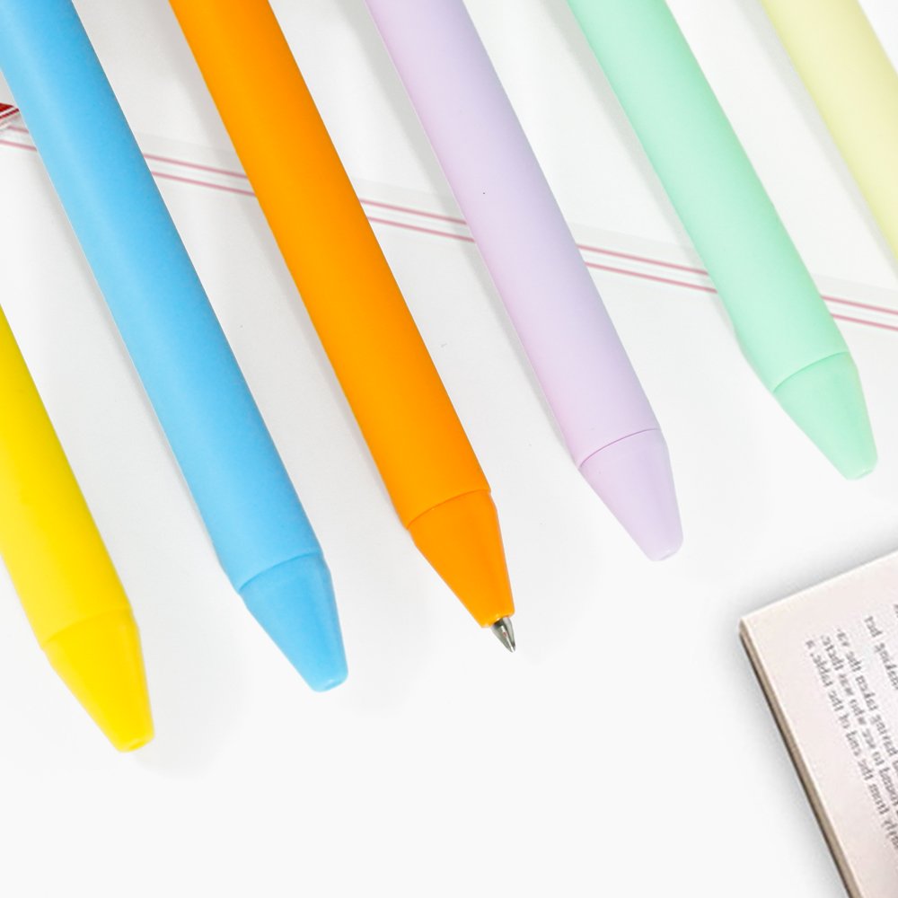 Hot Selling Plastic Rubber Coated Ballpoint Pen Multi-color Cheap Macaron Cute Colorful Gift Pen