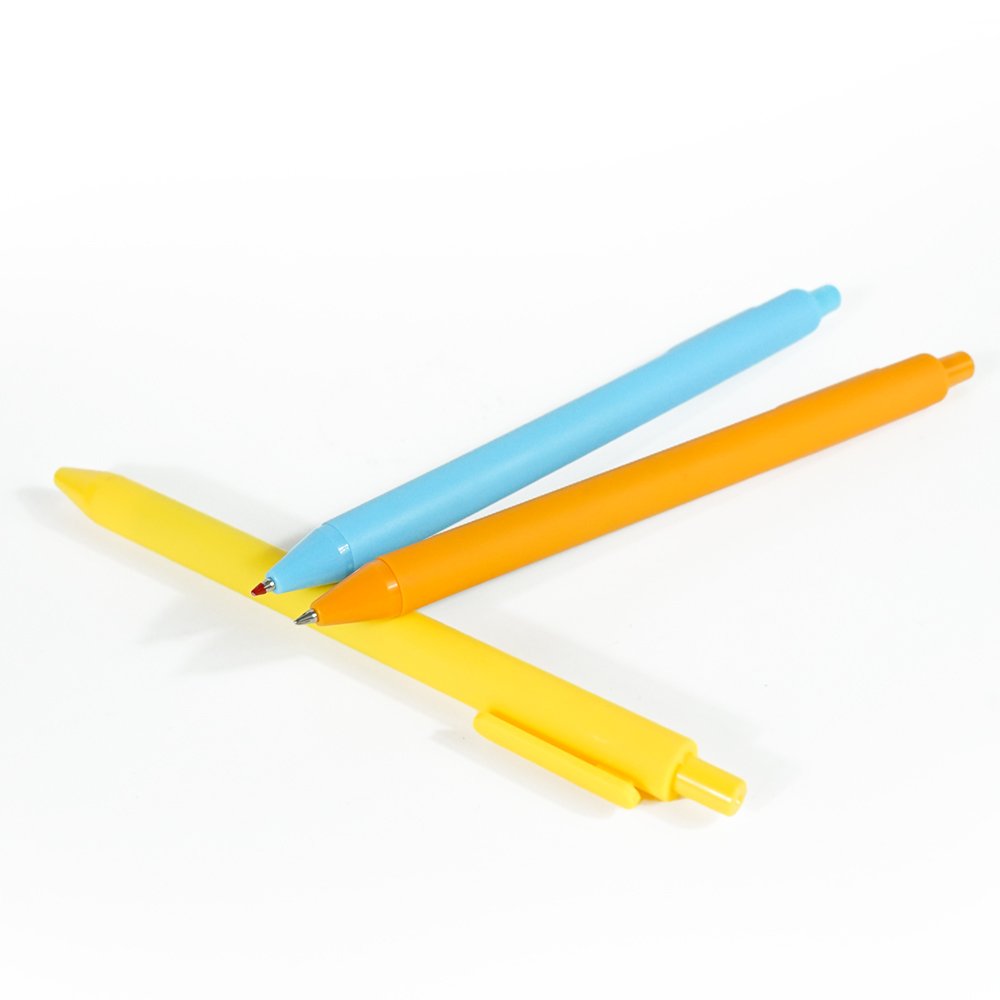 Hot Selling Plastic Rubber Coated Ballpoint Pen Multi-color Cheap Macaron Cute Colorful Gift Pen