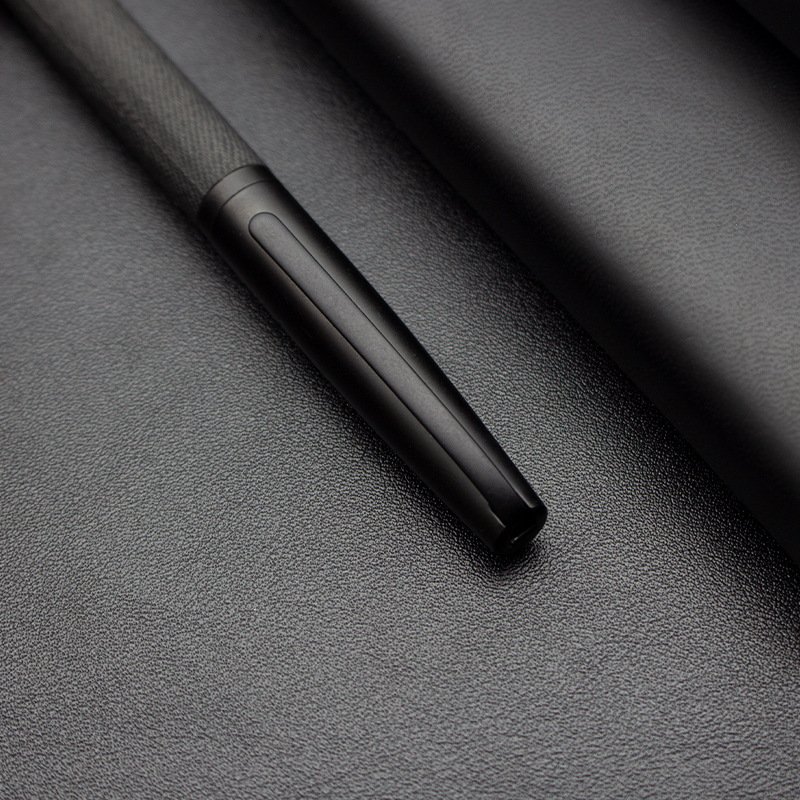Best-Selling High-End Factory Leather Metal Ballpoint Pen Customized Logo Rotary Promotional Pen with Novelty Advertising Gift