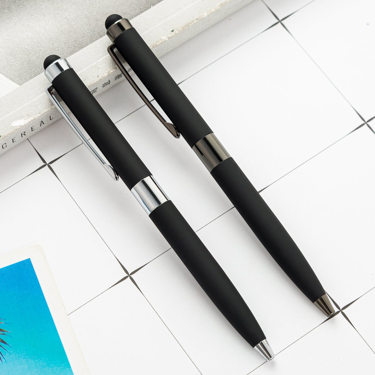 2024 Popular Custom Logo Matte Black Metal Pen Stainless Steel Twist Business Ballpoint Pen Promotional Gift with Logo Printed