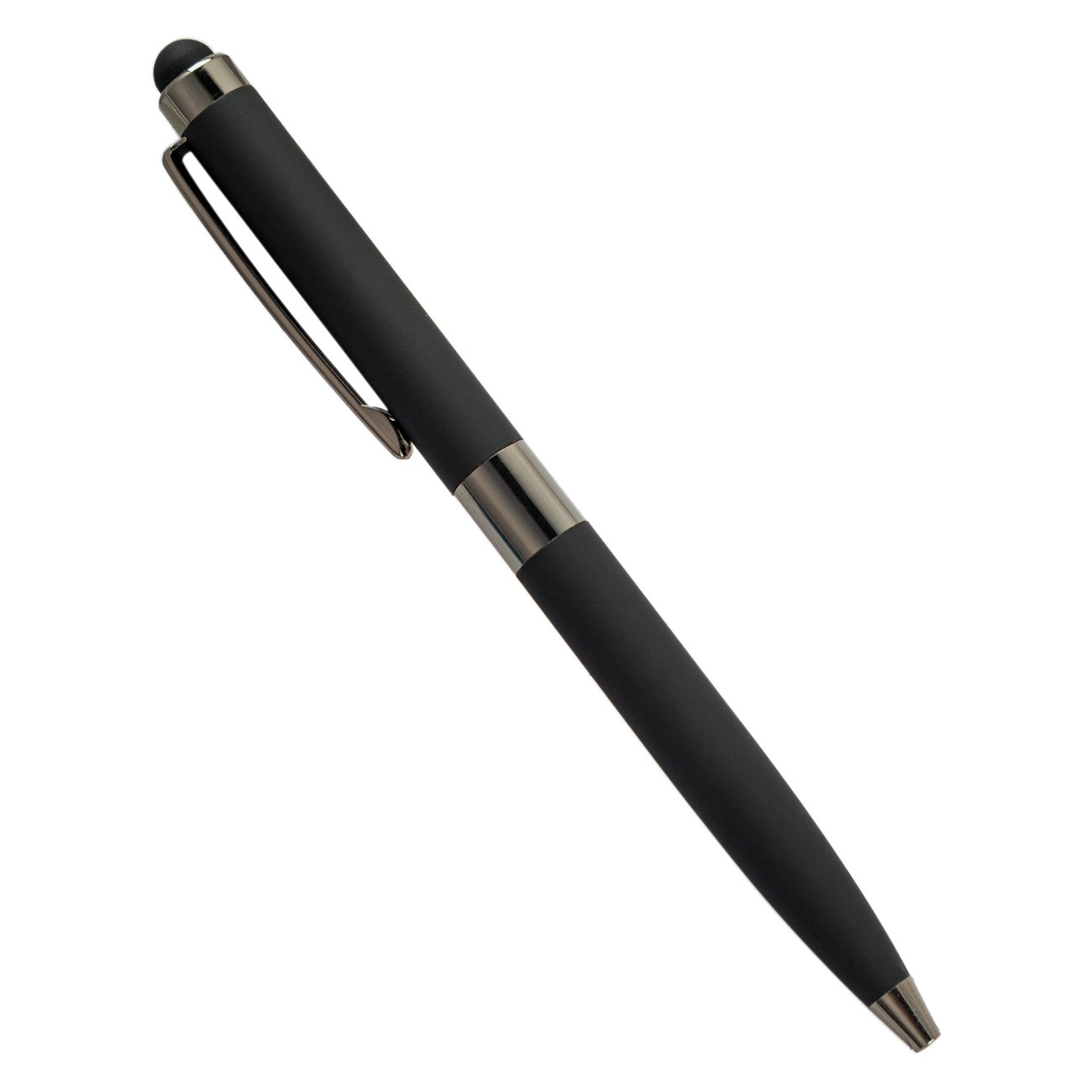 2024 Popular Custom Logo Matte Black Metal Pen Stainless Steel Twist Business Ballpoint Pen Promotional Gift with Logo Printed