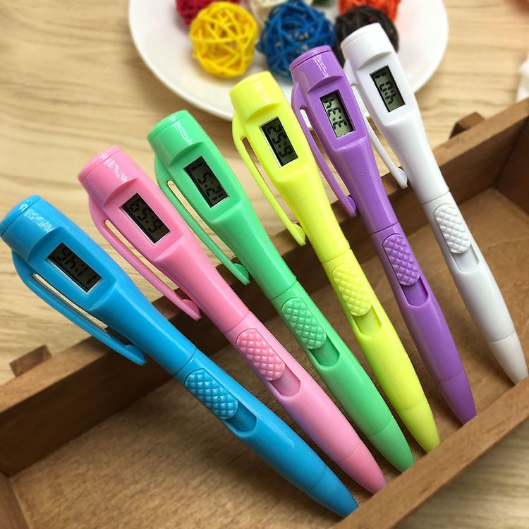 Promotional Electronic Clock Ballpoint Pen With ClocK Time 2019
