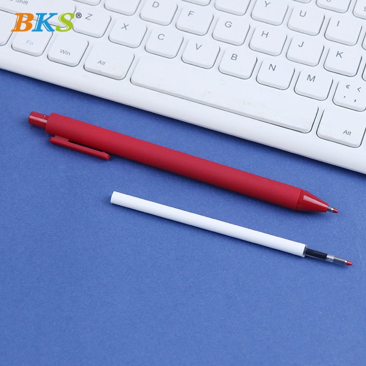 BKS Promotional Cheapest Plastic Ballpen Writing Personalized Custom Logo printed Multiple Candy Color Click Gel Ballpoint pen