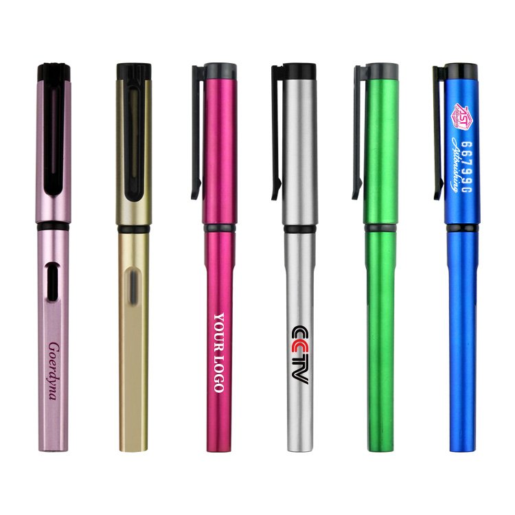 Hot selling bulk branded promotional gift custom logo metal black stylus pen