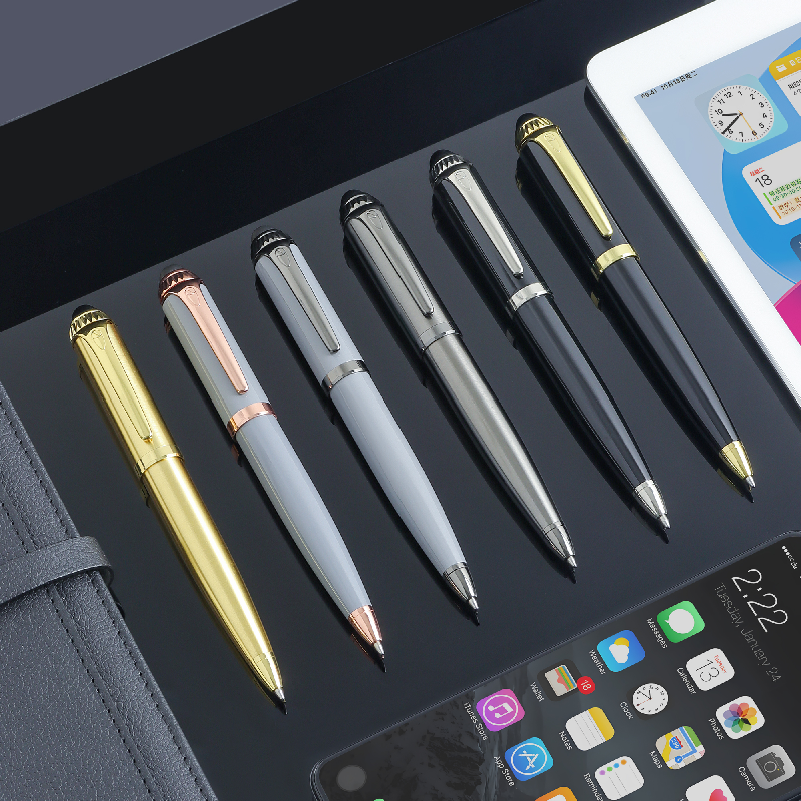 Luxury Quality Brass copper Ballpen Black Business Office Stationery Ballpoint Pen Financial Ball Point Pens