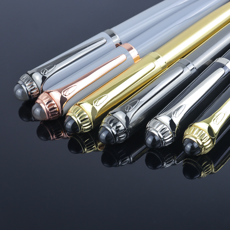 Luxury Quality Brass copper Ballpen Black Business Office Stationery Ballpoint Pen Financial Ball Point Pens
