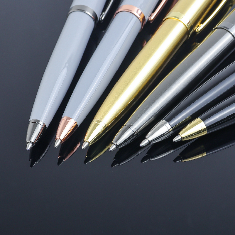 Luxury Quality Brass copper Ballpen Black Business Office Stationery Ballpoint Pen Financial Ball Point Pens