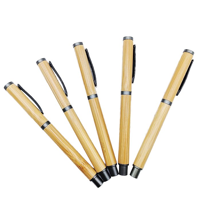 High Quality Promotional Personalized Customized Bamboo Ball Pen With Cap Eco Friendly Engraved Bamboo Ballpoint Pen With Logo