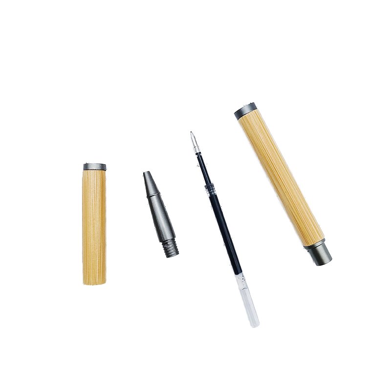 High Quality Promotional Personalized Customized Bamboo Ball Pen With Cap Eco Friendly Engraved Bamboo Ballpoint Pen With Logo