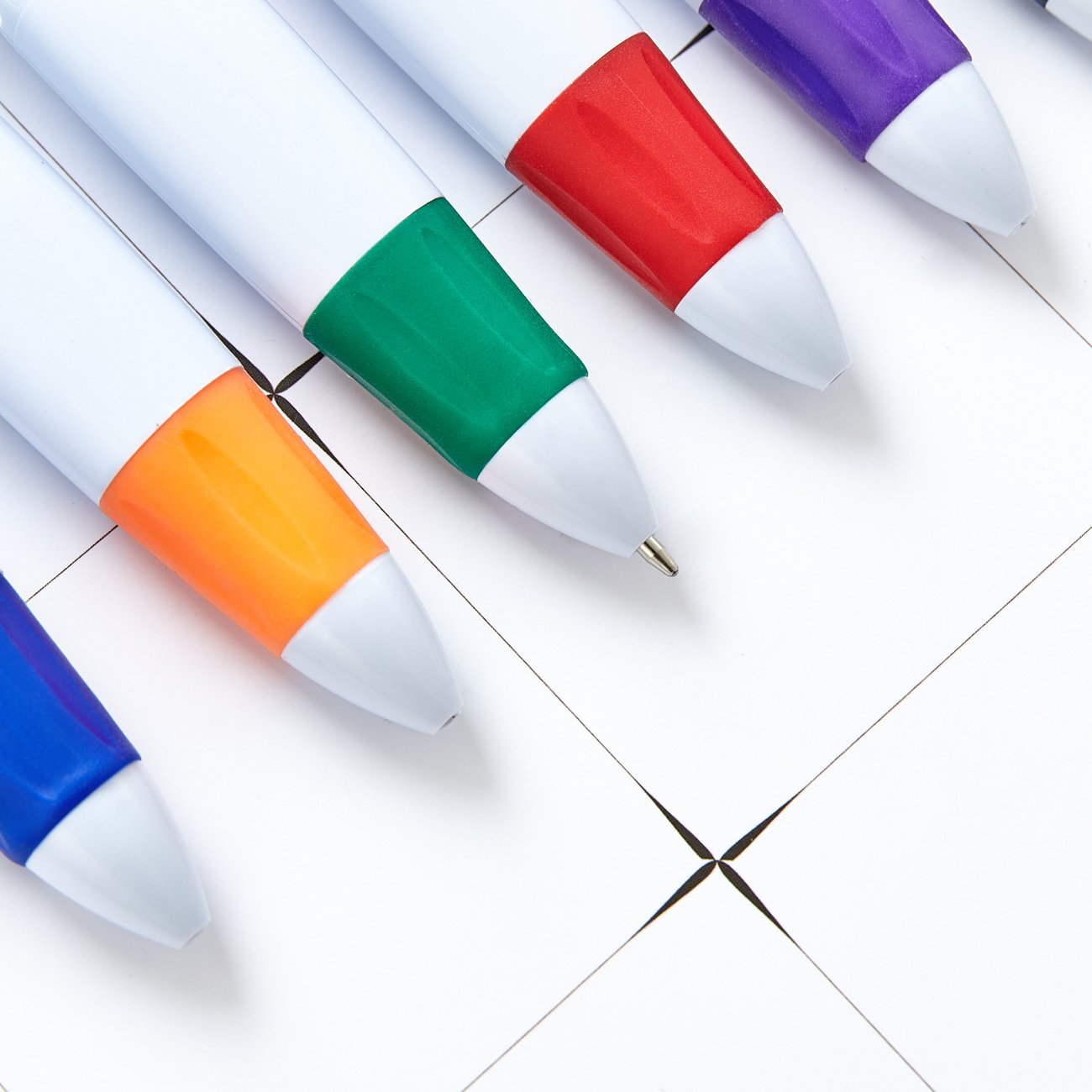 Promotion Multi-color Pen Carabiner Mountaineering Ballpoint Pen Plastic Four-color Ball Pen With Keychain