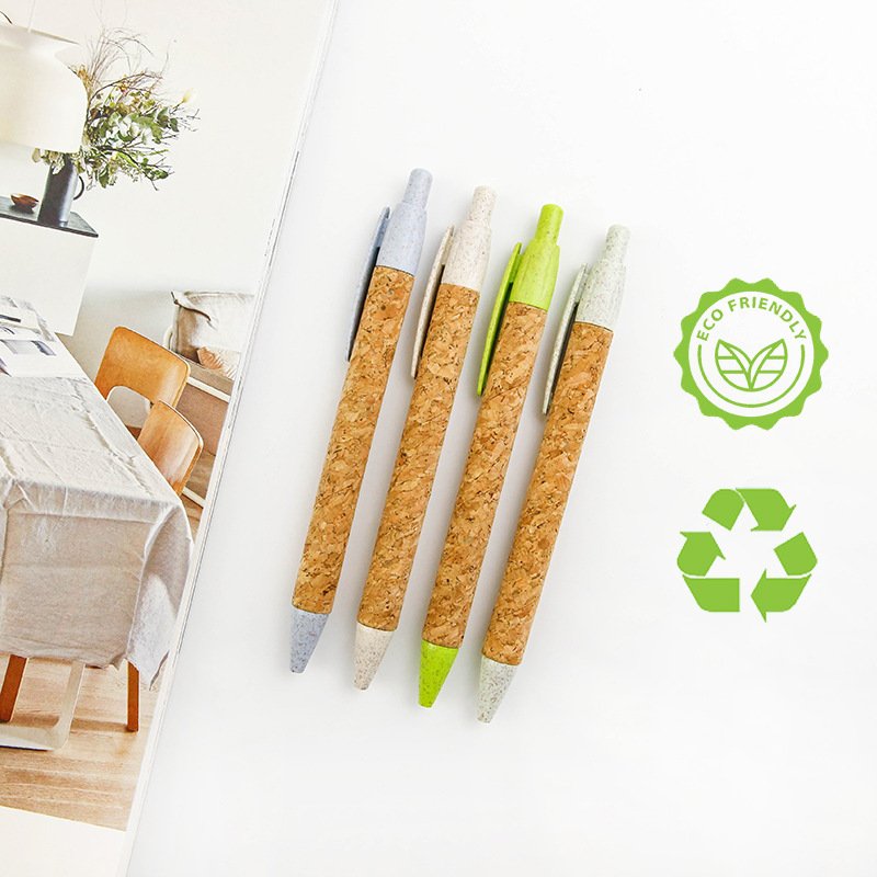 Direct Sales Of Biodegradable And Environmentally Friendly Wheat Straw Pen Promotional Advertisement Ballpoint Pen Logo
