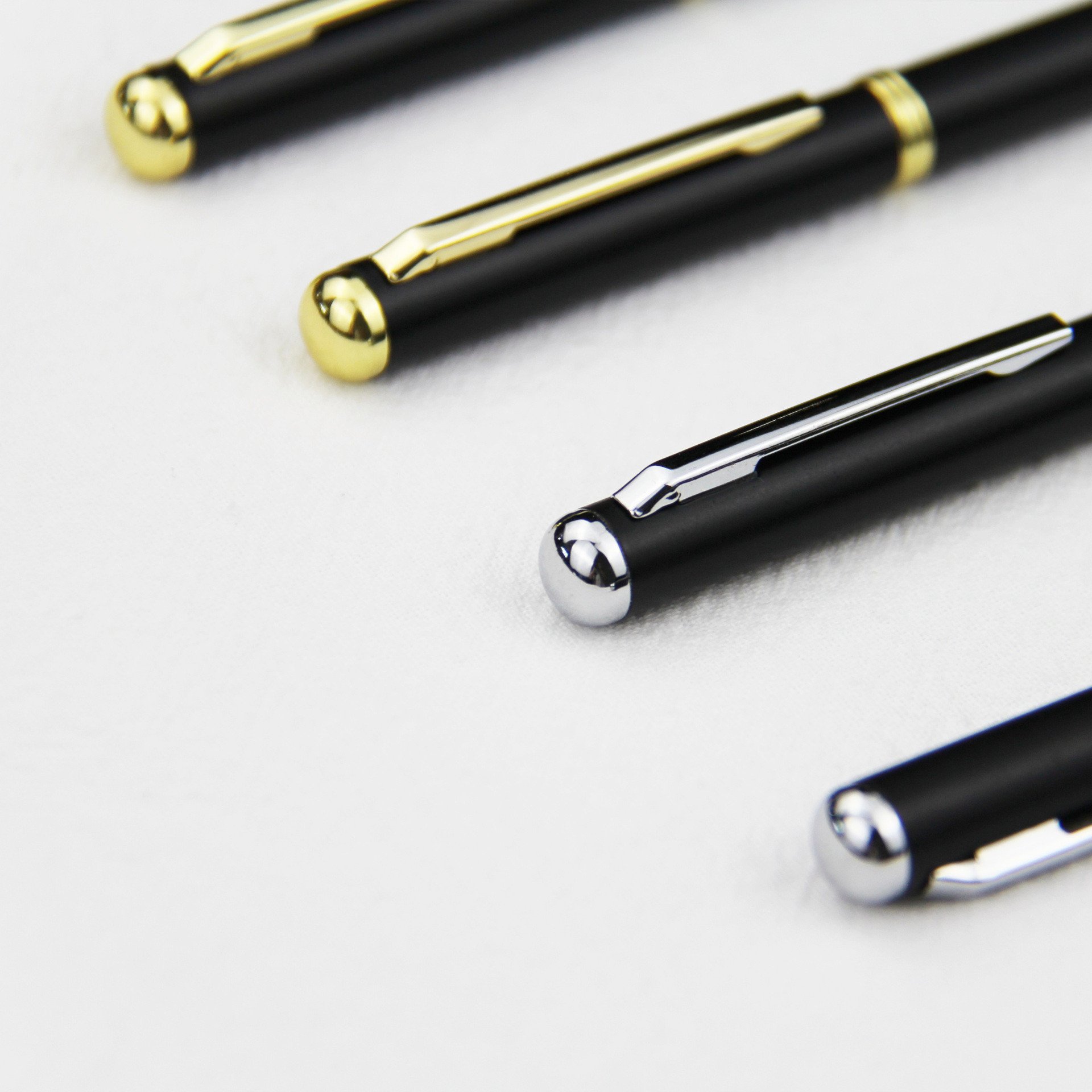 High Quality Customized Logo Printed Pens Advertising Hotel Gift Silver Gold Metal Ball Pen