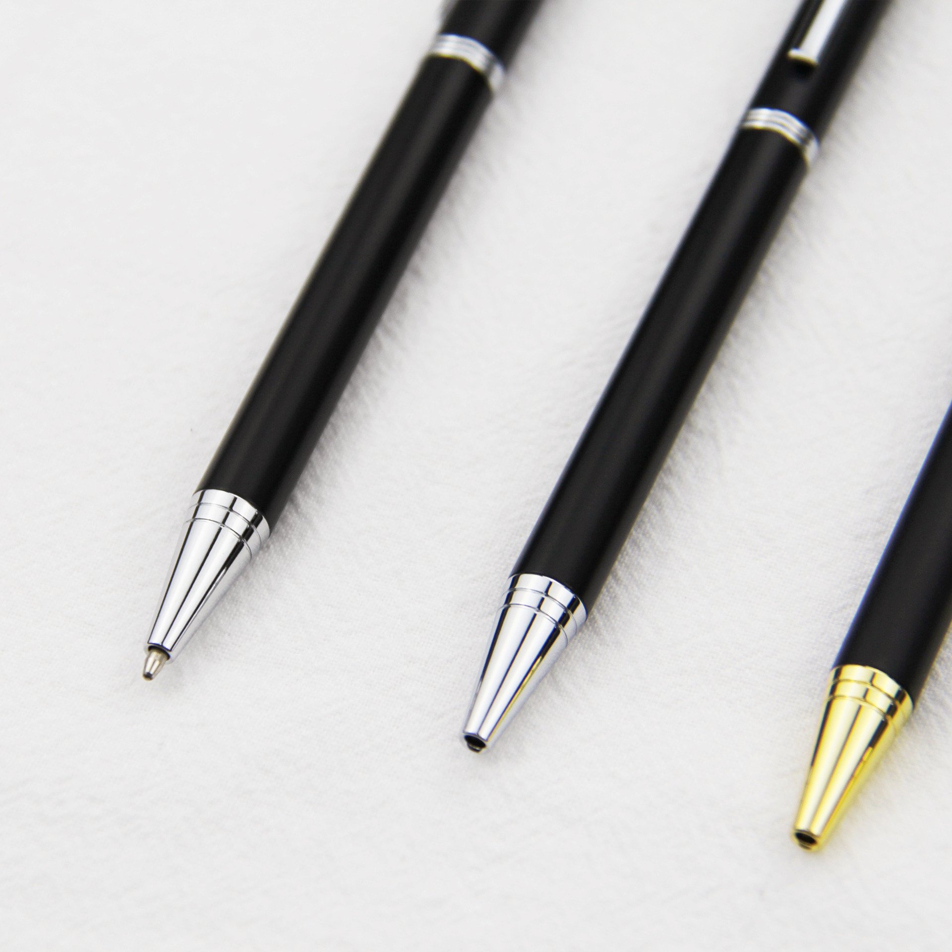 High Quality Customized Logo Printed Pens Advertising Hotel Gift Silver Gold Metal Ball Pen