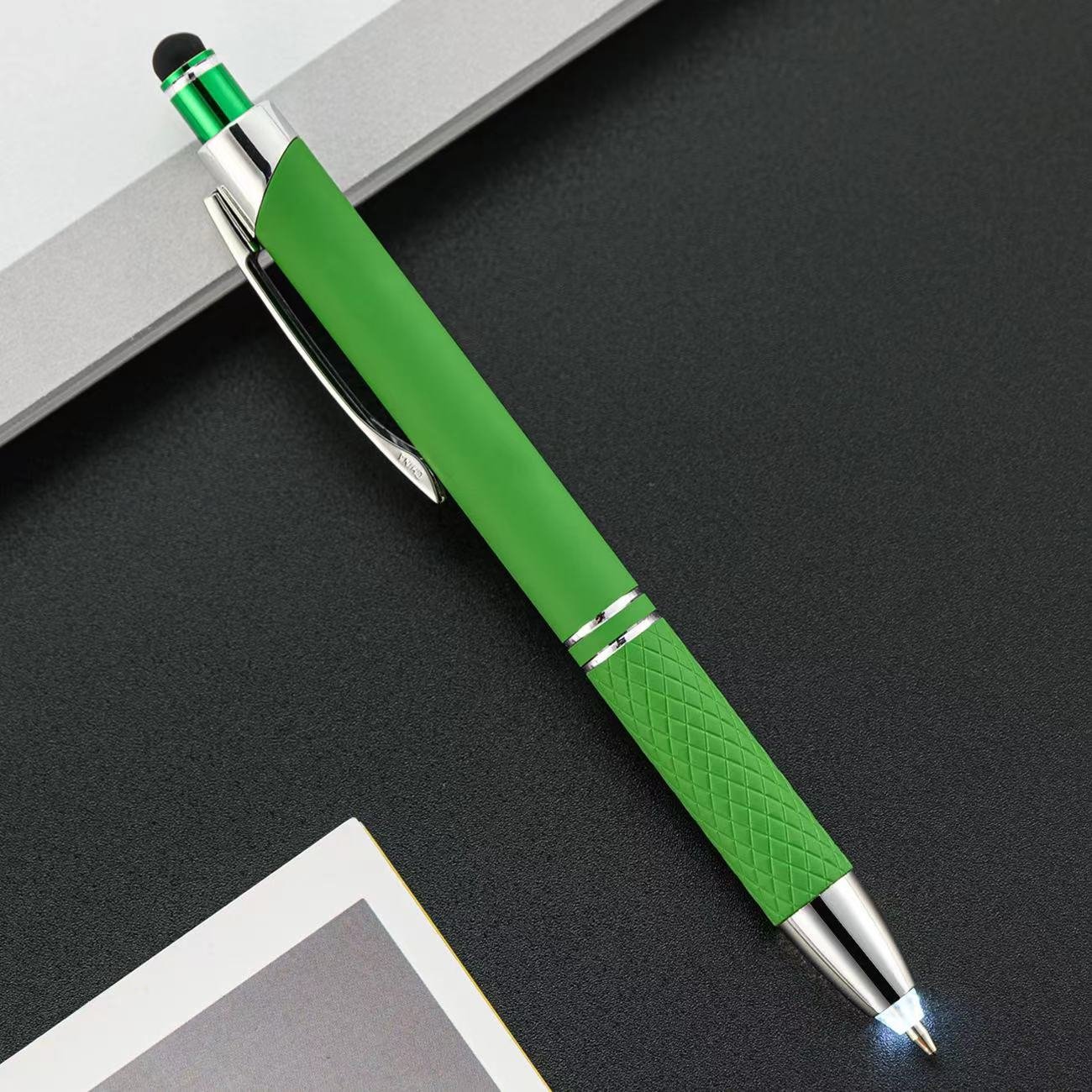 custom ballpoint pen New 3-in-1 LED Light Pen with 1.0mm Touch Screen Stylus Promotional School Office supplies custom ball pen