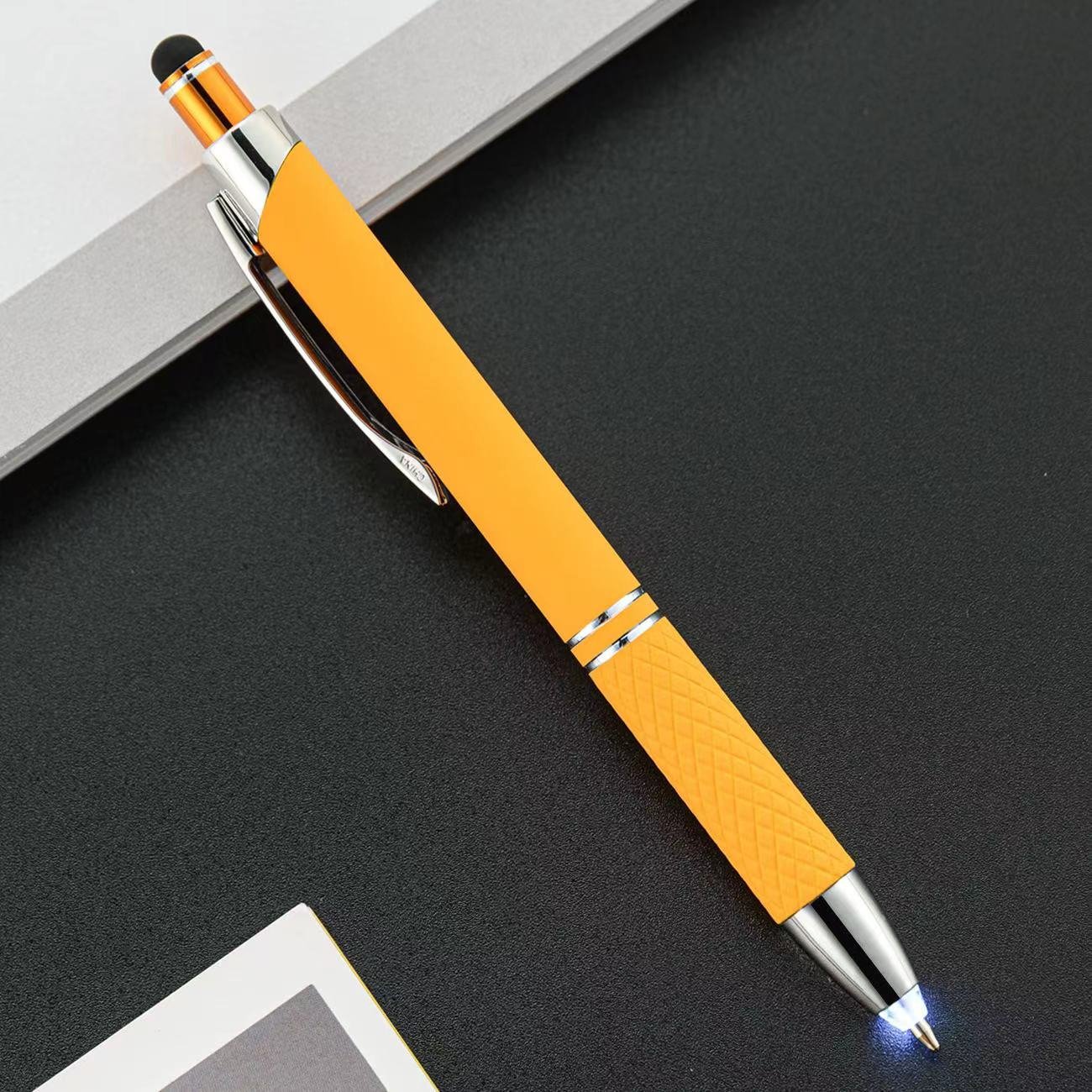 custom ballpoint pen New 3-in-1 LED Light Pen with 1.0mm Touch Screen Stylus Promotional School Office supplies custom ball pen