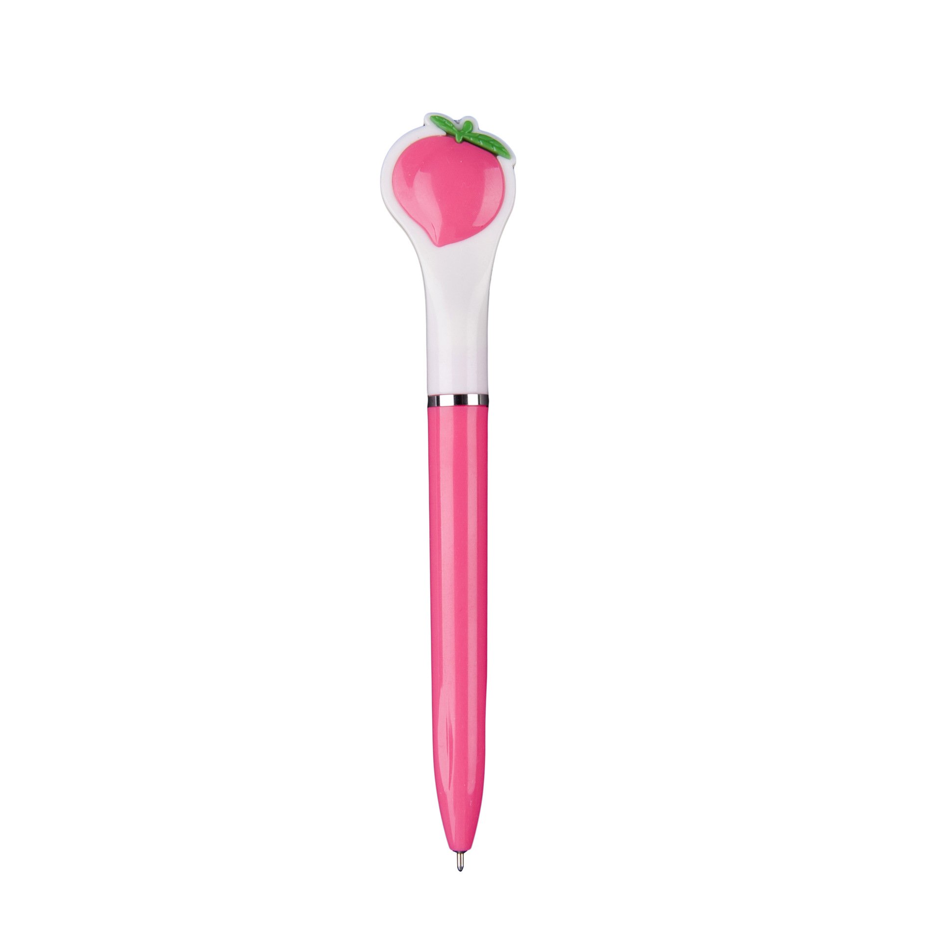 Custom Promotional Gift Peach Apple Grape Strawberry Orange fruit design ballpoint pens with customise logo