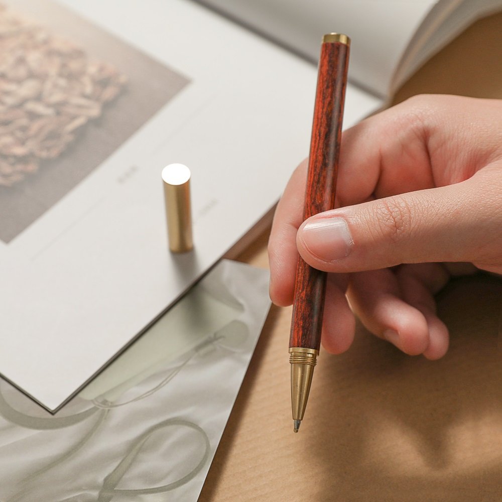 MAXERY Nice Ballpoint Pen Brass and Sandalwood Material Latest Pen Design