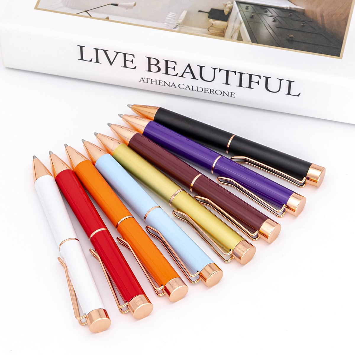 Mini promotional pocket metal pen short ballpoint pen metal ball pen with custom logo