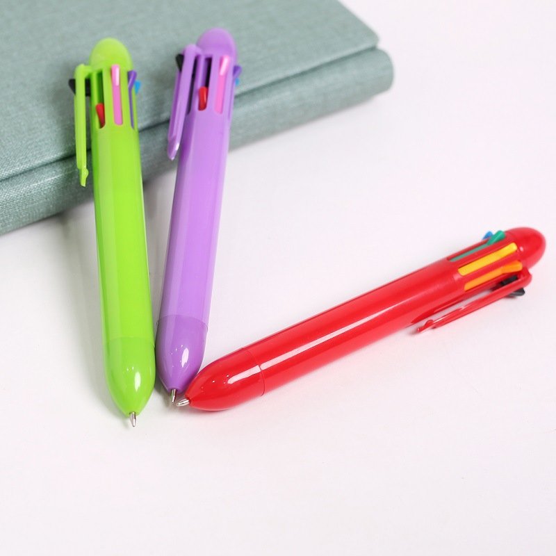 Jovesun Retractable Multicolor Ballpoint Pen Mini Plastic Multifunction Pen with Custom Party Favors Office School Gift