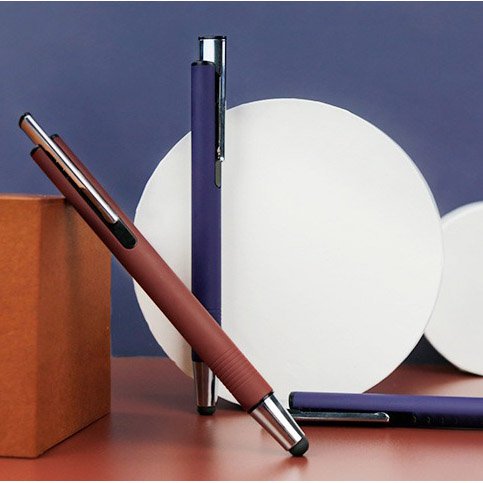 Wholesale 1MM Black Retractable Multifunctional Ballpoint Pen Dual-Purpose Condenser Pen Metal Gift Pen with Logo.
