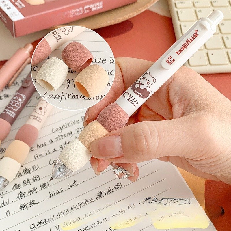 School Stationery Candy Sponge Cover Gel Pen Set Cute Student Stationery Supplies Neutral Pen 0.5mm Black Ballpoint Pen