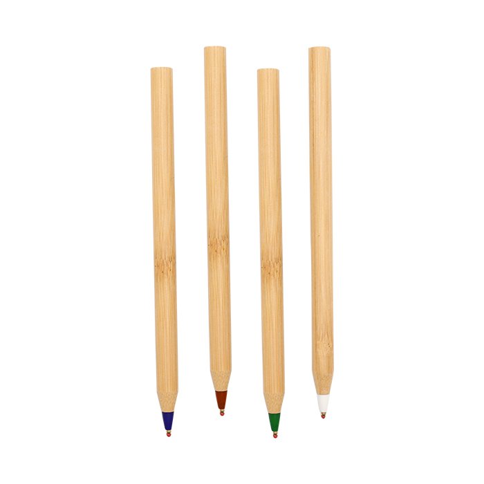 Small pencil shaped bamboo pen, environmental protection writing ball pen, custom pen