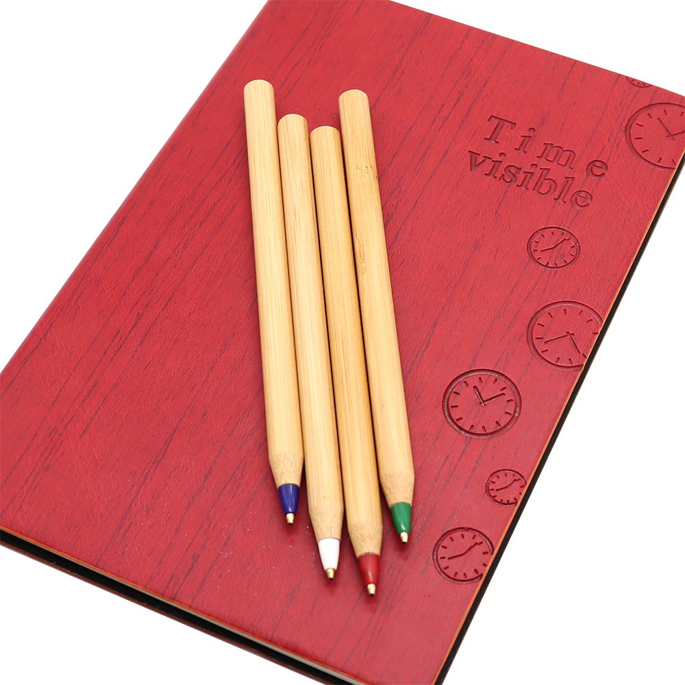 Small pencil shaped bamboo pen, environmental protection writing ball pen, custom pen