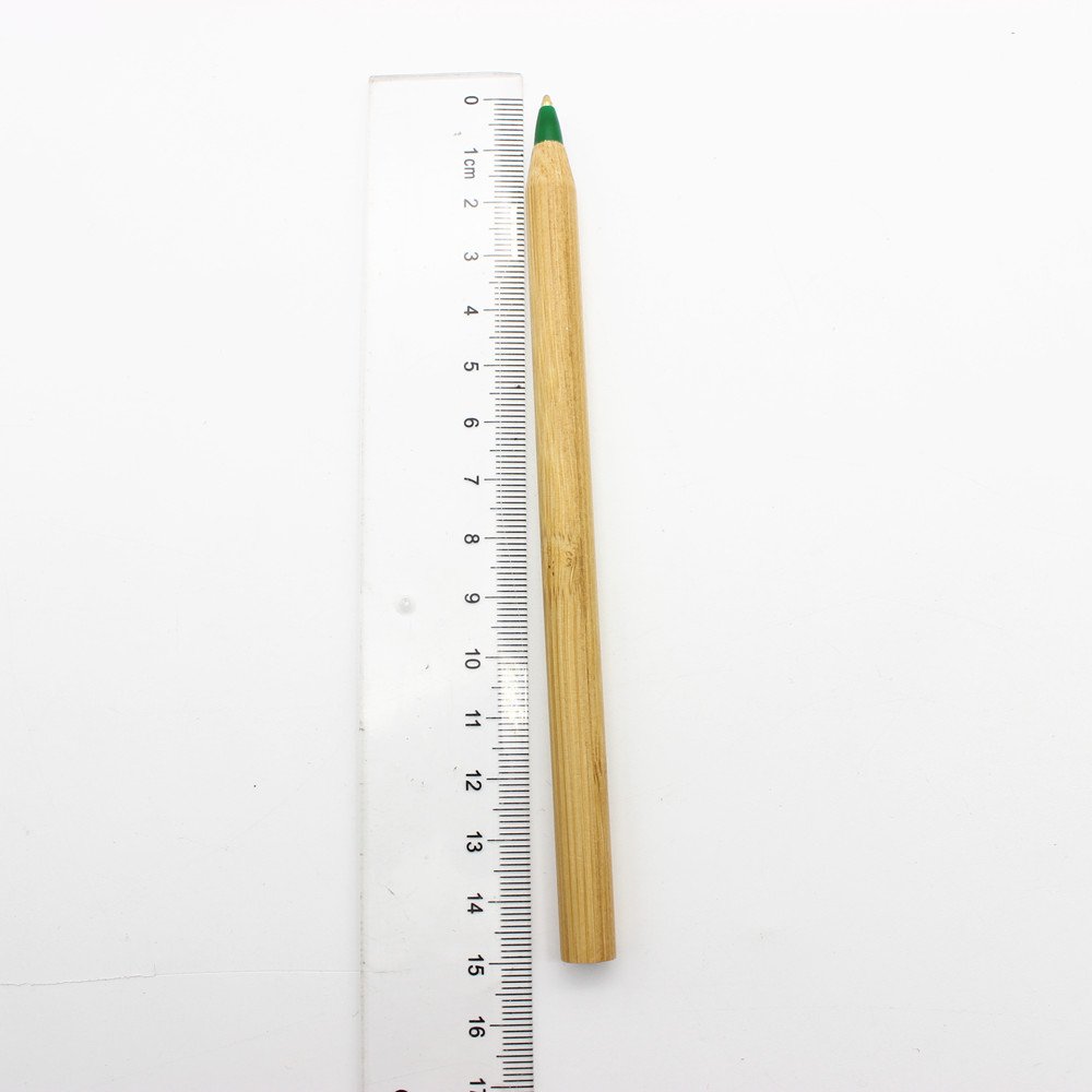 Small pencil shaped bamboo pen, environmental protection writing ball pen, custom pen