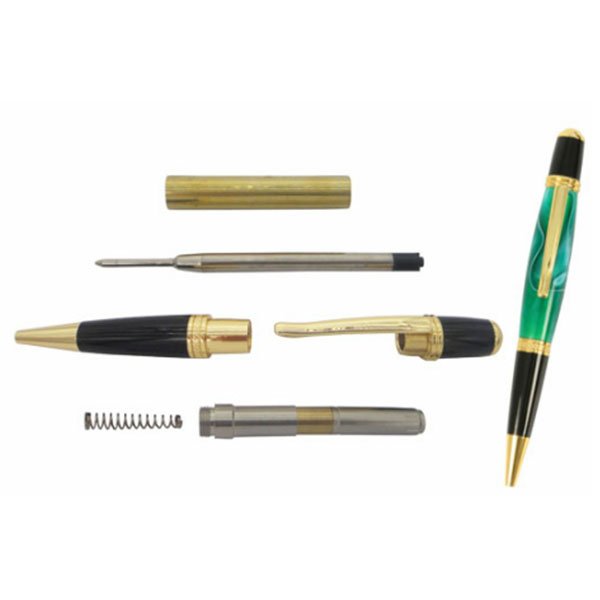 Stylish Gun Metal rose gold Silver Gold Classic Sierra Twist Ballpoint Pen Kits Woodturning Pen Kits