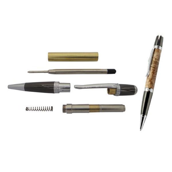 Stylish Gun Metal rose gold Silver Gold Classic Sierra Twist Ballpoint Pen Kits Woodturning Pen Kits