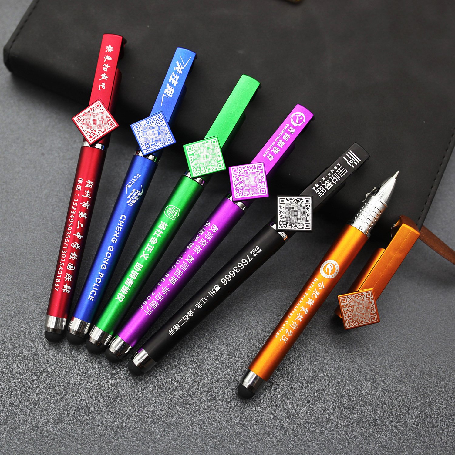 New Printed Ballpoint Metal Pen With Stylus Customized Ball Point Pen Promotional Pen Wholesale Custom Your Logo