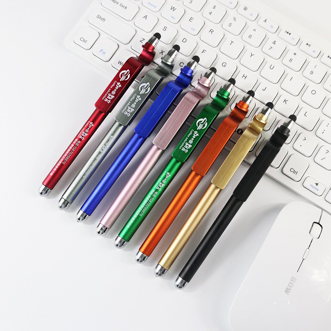 New Printed Ballpoint Metal Pen With Stylus Customized Ball Point Pen Promotional Pen Wholesale Custom Your Logo