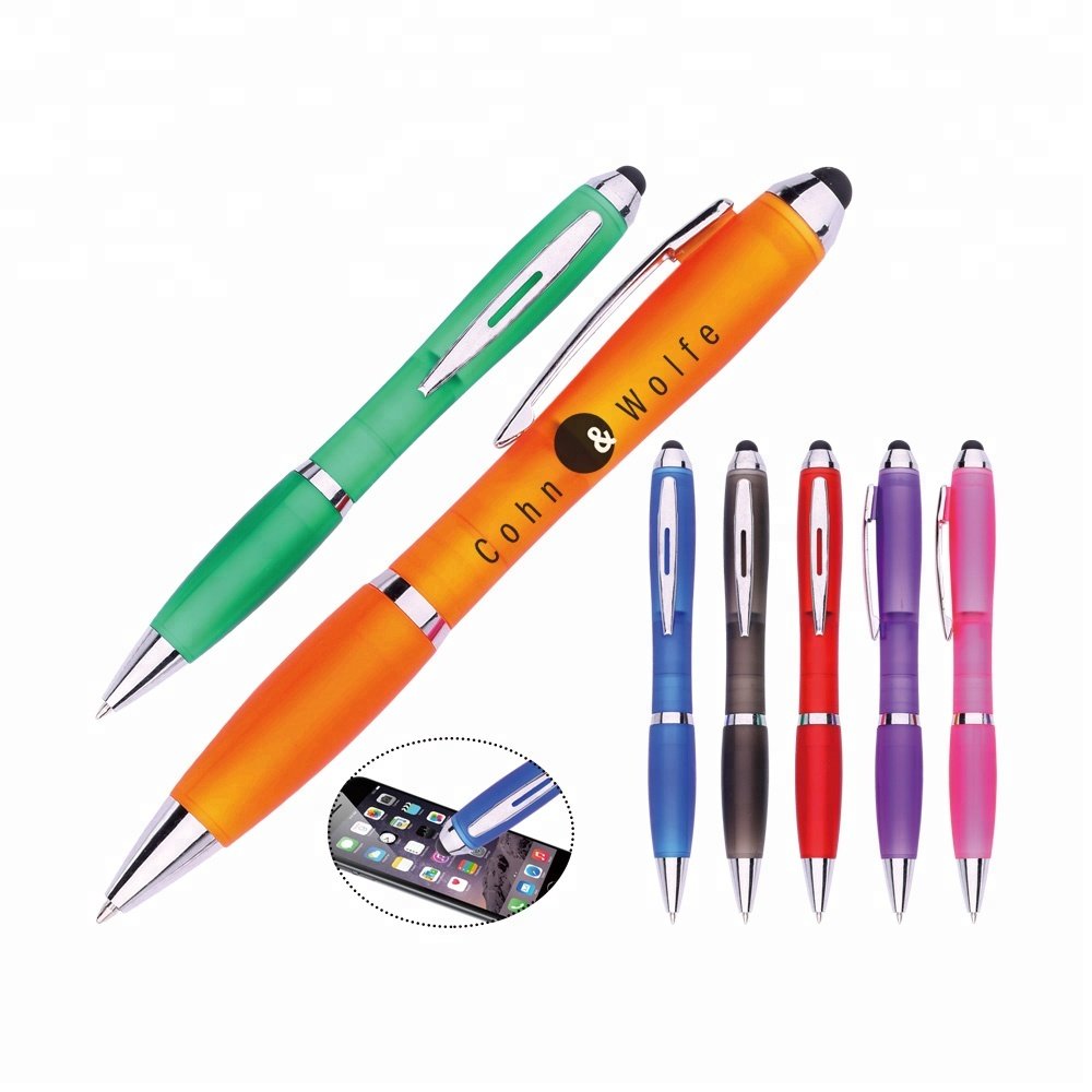 OEM promotional stylus ballpoint pens with custom logo Boligrafo ball pen for business for promotion