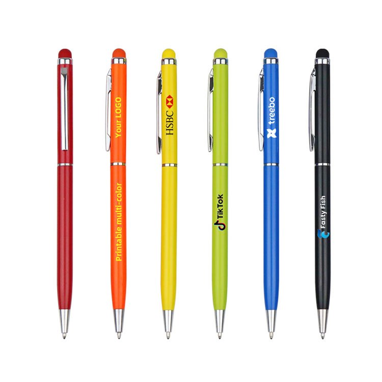 New Arrival Stylus Pen Advertising Gift Ball Point Pen Wholesale Luxury Rose Gold Metal Office Ballpoint Pen