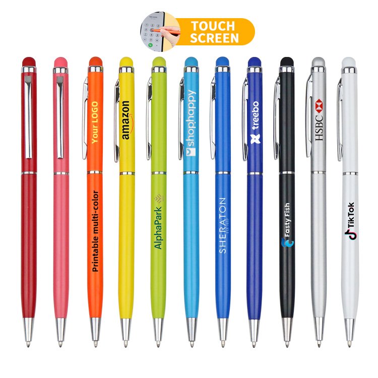 New Arrival Stylus Pen Advertising Gift Ball Point Pen Wholesale Luxury Rose Gold Metal Office Ballpoint Pen