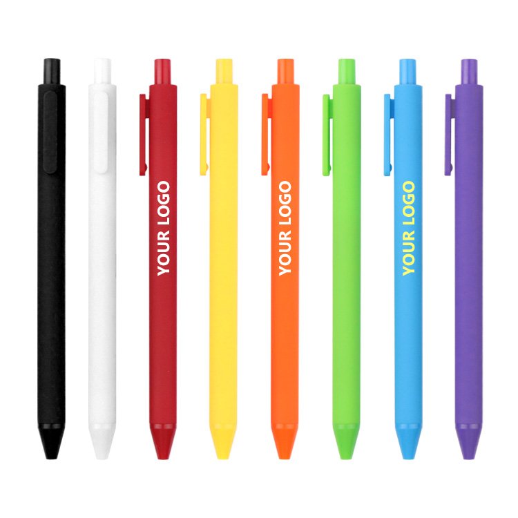 BKS Customizable Plastic Color Novelty Gel Pens-Ballpoint Pens Soft Rubber Feather ABS School Logo Personalized Retractable Gift