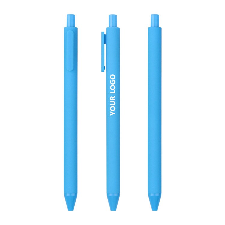 BKS Customizable Plastic Color Novelty Gel Pens-Ballpoint Pens Soft Rubber Feather ABS School Logo Personalized Retractable Gift
