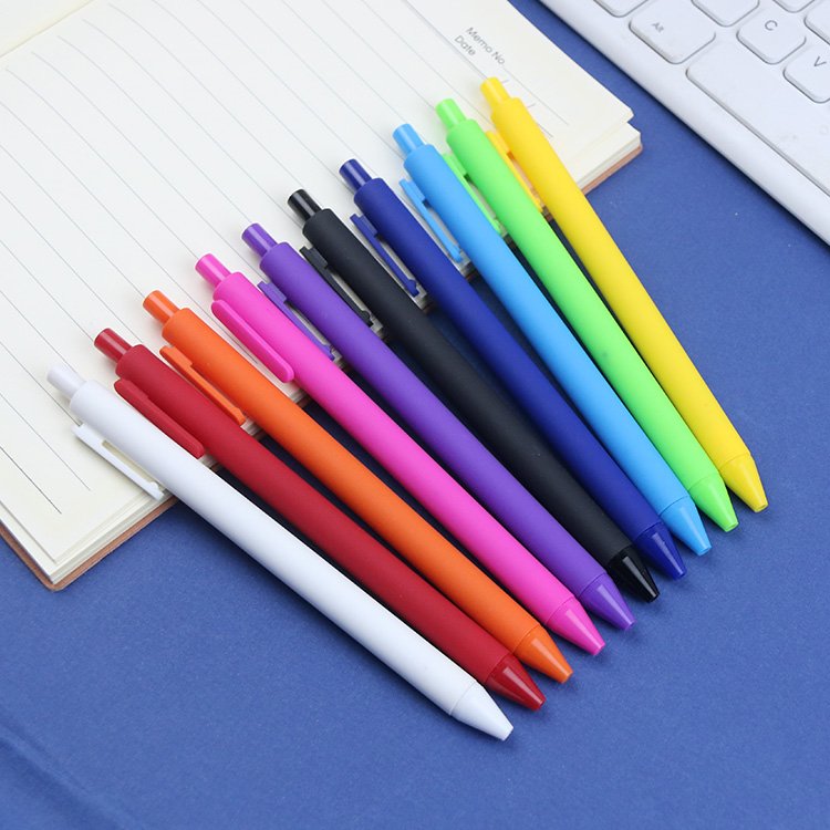 BKS Customizable Plastic Color Novelty Gel Pens-Ballpoint Pens Soft Rubber Feather ABS School Logo Personalized Retractable Gift