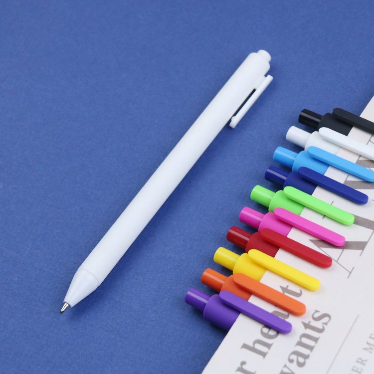 BKS Customizable Plastic Color Novelty Gel Pens-Ballpoint Pens Soft Rubber Feather ABS School Logo Personalized Retractable Gift
